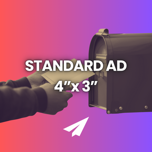 STANDARD AD 4”x 3” inch Ad Space