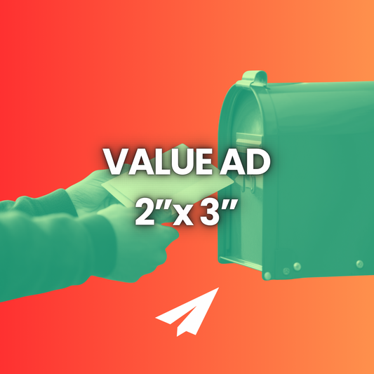 VALUE AD 2”x 3” inch Ad Space